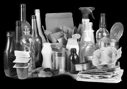 Professional rubbish removal team handling household waste in a London street