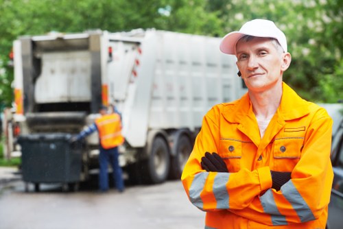 Garage clearance service in London for a cluttered residential garage