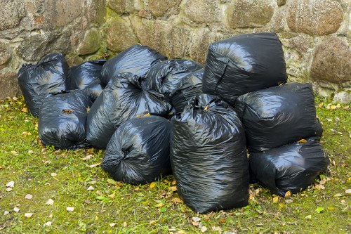 Tidying and clearing a cluttered London garden ready for landscaping