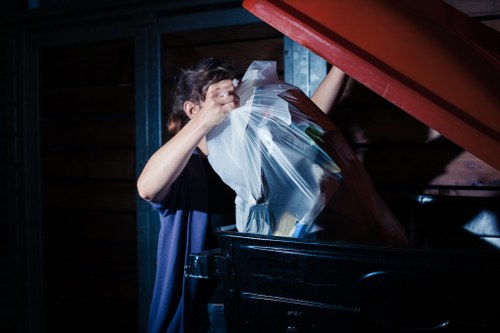 Local team handling a white goods removal in a London flat