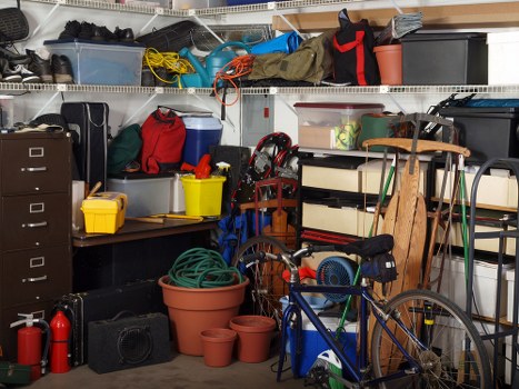 Commercial bin storage area prepared for a scheduled collection in London