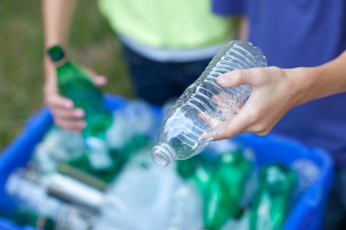 Careful sorting of household contents during an estate clearance in London